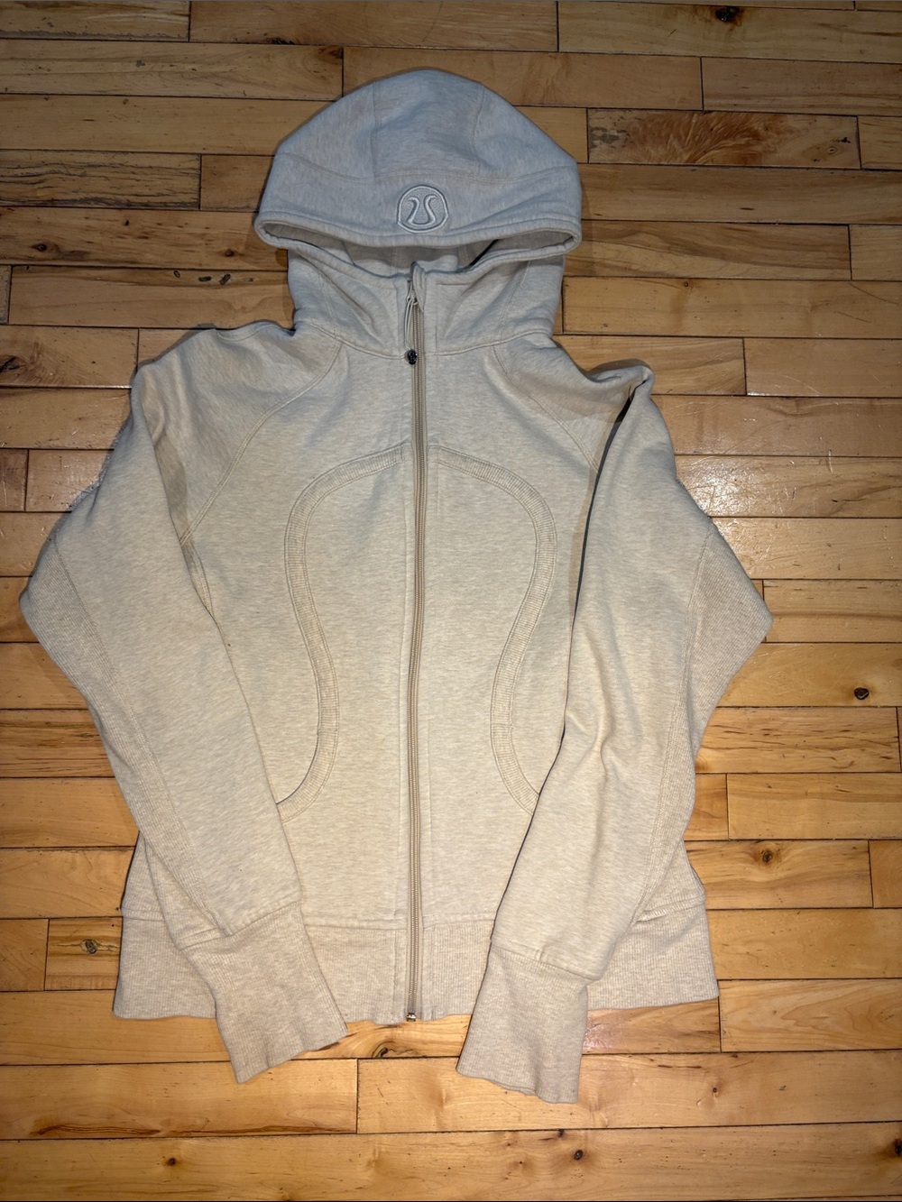 lululemon athletica Light Beige/Cream Full-Zip Hoodie